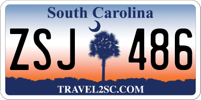 SC license plate ZSJ486