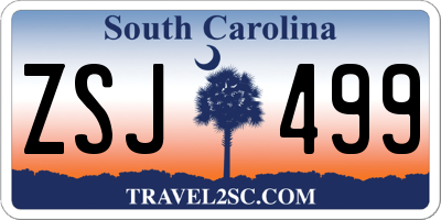 SC license plate ZSJ499