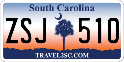 SC license plate ZSJ510