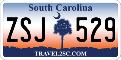 SC license plate ZSJ529