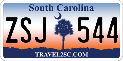 SC license plate ZSJ544