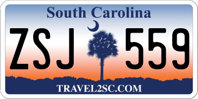 SC license plate ZSJ559