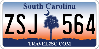 SC license plate ZSJ564