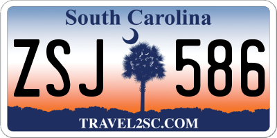 SC license plate ZSJ586