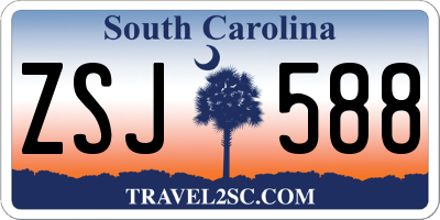 SC license plate ZSJ588