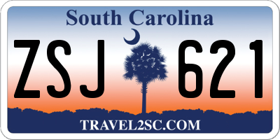 SC license plate ZSJ621
