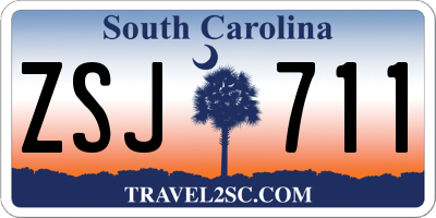 SC license plate ZSJ711