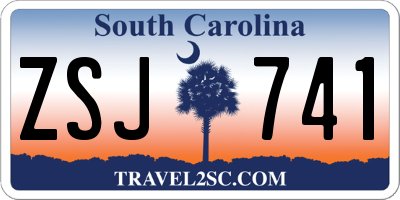 SC license plate ZSJ741