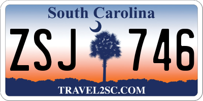 SC license plate ZSJ746