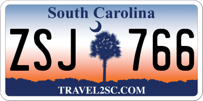 SC license plate ZSJ766