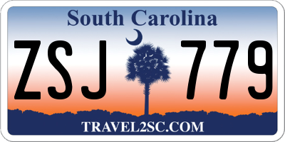 SC license plate ZSJ779