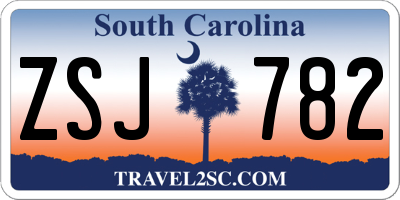 SC license plate ZSJ782