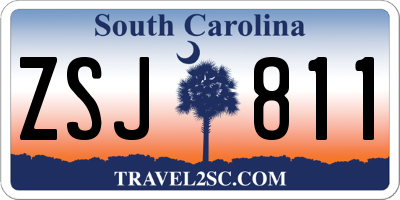 SC license plate ZSJ811