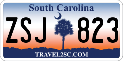SC license plate ZSJ823
