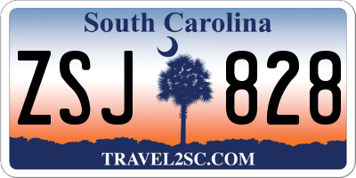 SC license plate ZSJ828