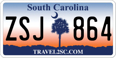 SC license plate ZSJ864