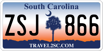 SC license plate ZSJ866