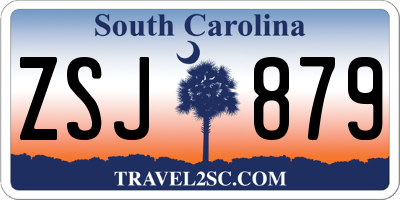 SC license plate ZSJ879