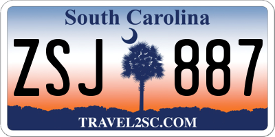 SC license plate ZSJ887