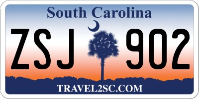 SC license plate ZSJ902
