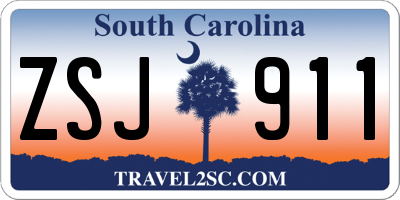 SC license plate ZSJ911