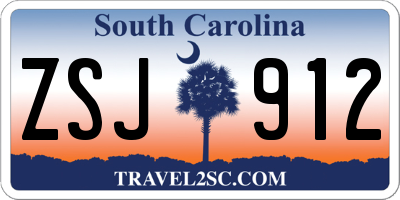 SC license plate ZSJ912