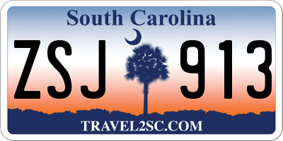 SC license plate ZSJ913
