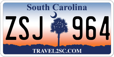 SC license plate ZSJ964