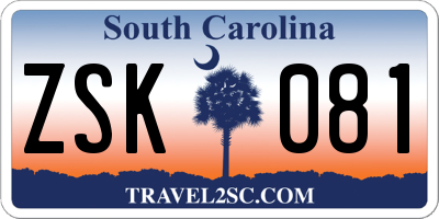SC license plate ZSK081