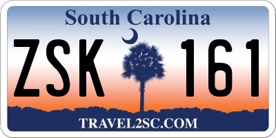 SC license plate ZSK161