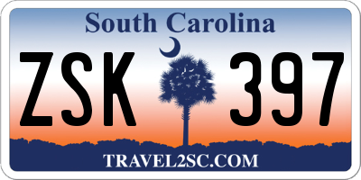 SC license plate ZSK397