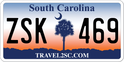 SC license plate ZSK469