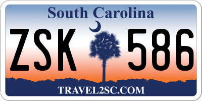 SC license plate ZSK586