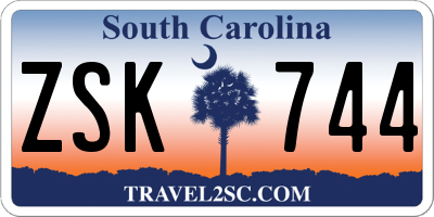 SC license plate ZSK744