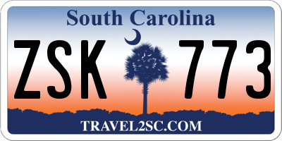 SC license plate ZSK773