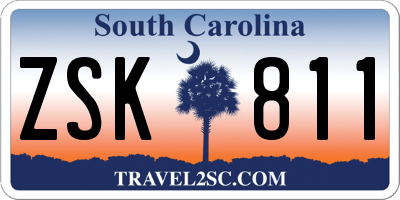 SC license plate ZSK811