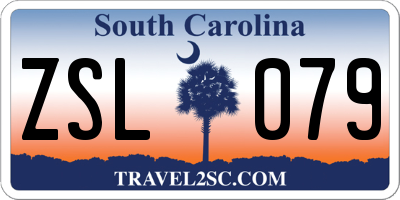 SC license plate ZSL079