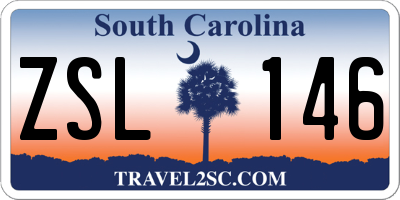 SC license plate ZSL146