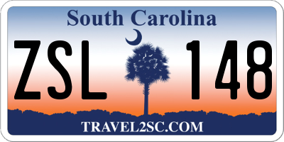 SC license plate ZSL148