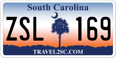 SC license plate ZSL169