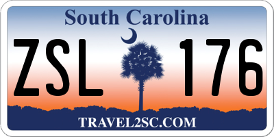 SC license plate ZSL176
