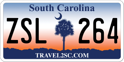 SC license plate ZSL264