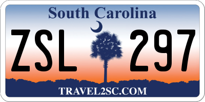 SC license plate ZSL297