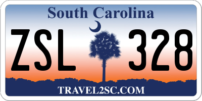 SC license plate ZSL328