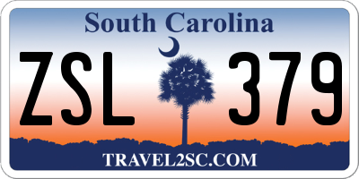 SC license plate ZSL379