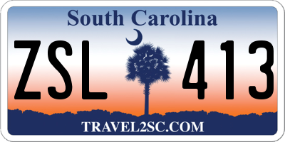 SC license plate ZSL413