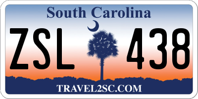 SC license plate ZSL438
