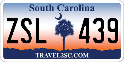SC license plate ZSL439