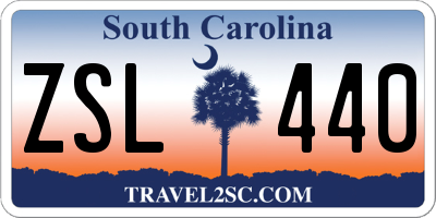 SC license plate ZSL440