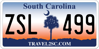 SC license plate ZSL499